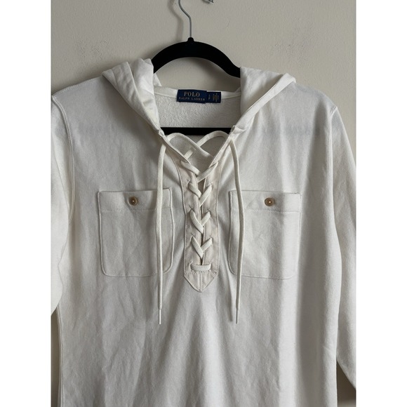 Polo‎ Ralph Lauren French Terry Hoodie Dress SMALL Medium Preppy Beach - Picture 1 of 8